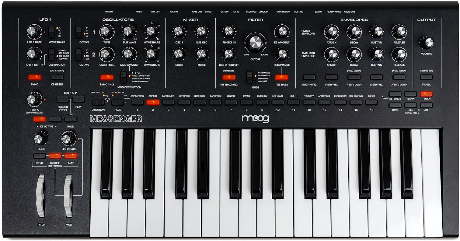 鍵盤楽器 Moog Messenger Moog Messenger Monophonic Analog Synthesizer - Andertons Music Co